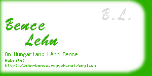 bence lehn business card